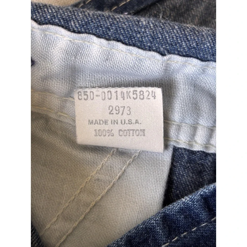 OshKosh B'gosh Overalls Boys 18-24 Months Blue Denim Vestbak Vintage USA